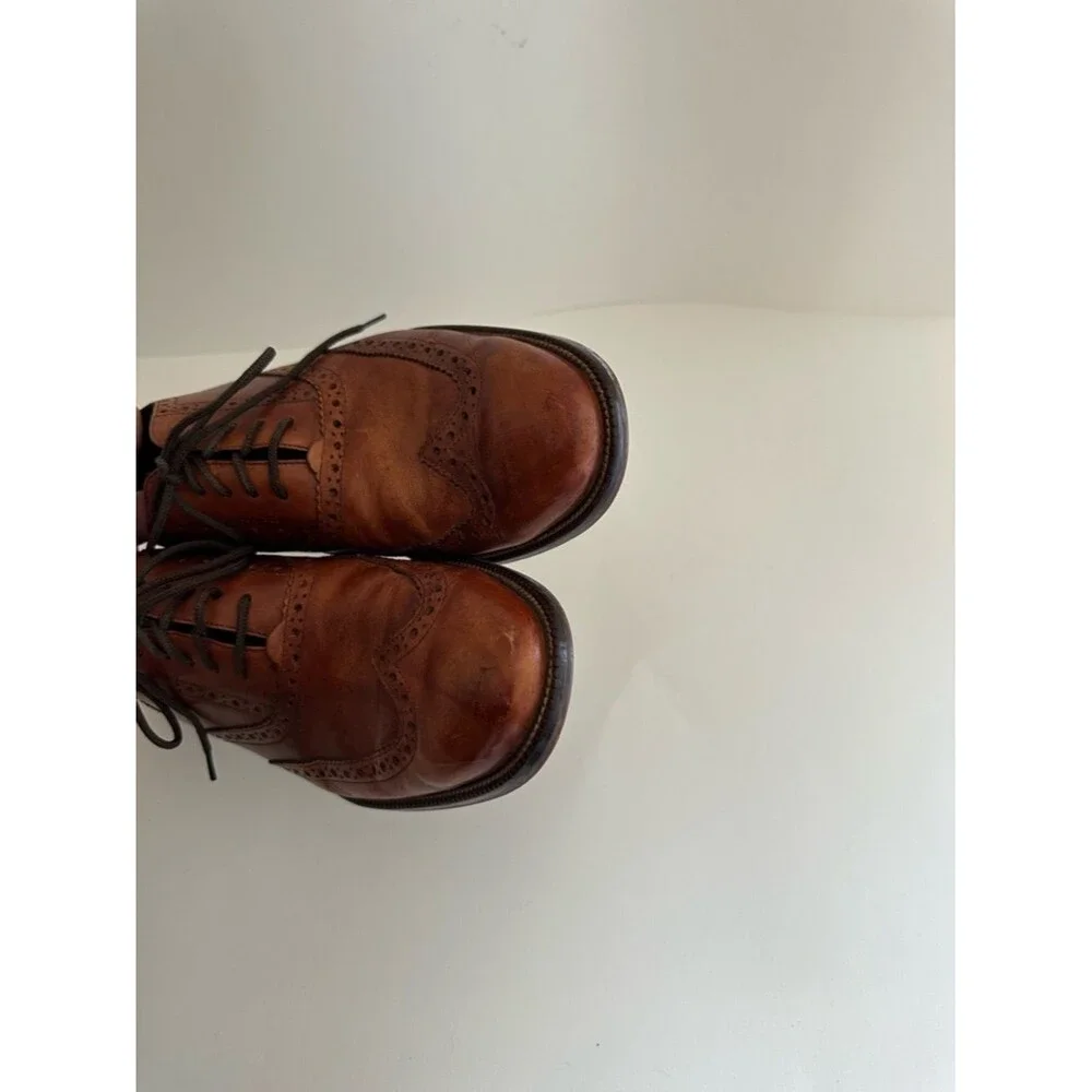 Cole Haan brown leather brogued wingtip oxford dress shoes